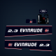 1993-1994 Evinrude 2.3 hp Decal Set 0114880