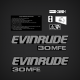 2013 2014 2015 Evinrude 30 MFE military decal set decals
motor Dewatering Instructions 351071