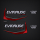 2014-2015 Evinrude 65 hp E-TEC Decal Set Graphite Models