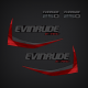 2014 Evinrude 250 Hp E-TEC Decal Set Graphite Models
