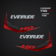 2015 Evinrude 115 hp Decal Set E-TEC H.O. Graphite Models *