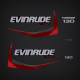 2015 Evinrude 130 hp decal set E-TEC Graphite Models