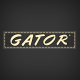 Gator Trailer Horizontal Decal Beige - Printed over Clear Vinyl