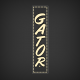 Gator Trailer Decal (Forward winch Station/Rear Frame) Beige - Printed Over Clear Vinyl