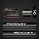1987-1988 Mercury 70 hp Oil Injected decal set 43529A86