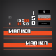 1984-1989 Mariner 150 hp decal set
44225A84
7620A4, 7620A22, 7619A1, 7619A5, 7532A2, 7532A23