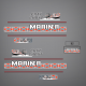 1986 Mariner Gray Ghost decal set
outboard decals
stickers vintage
135 150 175 hp horsepower