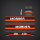 1988 Mariner 150 hp Magnum II oil injected decal set 11625A88 decals stickers outboard