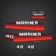 1982-1989 Mariner 40 hp decal set