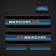 1980-1982 Mercury 25 hp decal set 90535A80 8531A6 TOP COWL ASSEMBLY 9163A22 COWL-TOP-BLACK 1025203 1980 MERCURY M 1981 1982 replica for to Outboard motor covers, Following includes: Rectangle - Front Side Port Starboard (2) Jock Strap 1025203, M,