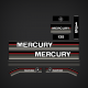 1989-1990 Mercury 135 hp Black Max decal set