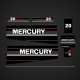 1989-1991 Mercury 20 hp decal set *