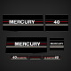 1992-1993 MERCURY 40 hp Oil Injected decal set 814323A90