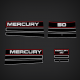 1994-1995 Mercury 50 Hp Decal Set 816939A94
two stroke outboards
electric start engine
outboard decals 
motor cover graphics