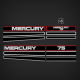 1994-1995 Mercury 75 Design I 2 stroke decal set 808549A96