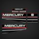 1994 1995 Mercury 8 hp decal set 808526A94 design I one
black
mercury stickers