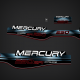 1994 1995 1996 1997 1998 MERCURY Outboards 250 hp EFI decal set Red (Outboards) 809167A96 top cowl 814277A14 BLACK