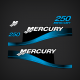 1999 2000 2001 2002 2003 2004 MERCURY 250 hp decal set Blue (Outboards)