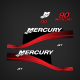 1999 2000 2001 2002 2003 2004 2005 2006 Mercury 90 hp JET decal set Red 826321A00
