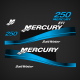 mercury 250 hp EFI Saltwater 809167A03 DECAL SET (MERC 250)(2003) for 2002 2003 mercury black outboards MOTOR COVER OUTBOARD COWL stickers
250XL EFI SW 1250423AY