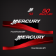 2002 2003 2004 Mercury 50 hp FourStroke EFI decal set Red 883525A02
