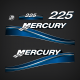 2003 2004 2005 2006 Mercury 225 hp two stroke DFI Optimax Decal Set 855408A04 Blue