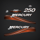 2003 2004 2005 2006 MERCURY Outboards 250 hp decal set Copper