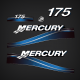 2004-2005 Mercury 175 Hp Decal Set Blue