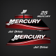 2006 2007 2008 2009 2010 Mercury 25 hp jetdrive decal set 879147A20