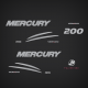 2006 2007 2008 2009 2010 2011 2012 Mercury Verado 200 hp Four Stroke AMS decal set 8M0070755 8M0063740 8M0024873 8M0034099
