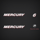 8M0057104 DECAL SET Mercury [0R549315] & Below
8M0098720
2006 2012 6 hp 4S decals
2007 2008 2009 2010 2011
FourStroke sticker Four Stroke 
M icon logo label Front
6hp Rear 
engine cover
8M0056433 8M0056434
Cowling Top Diagram 46686 - 69739