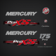 2012-2017 Mercury 175 hp Optimax Pro XS decal set