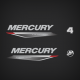 2020 Mercury 4 hp 4S decal set
8M0170755 DECAL SET 
8M0050645 M-icon Mercury
8M0073674 Horsepower 4

[0R549316] & Up
Letters decal Port Side
FourStroke decal Port Side
Sticker Starboard Side
FourStroke decal Stbd Side
M icon logo decal Front Sid