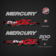 2012 2013 2014 2015 2016 2017 Mercury 200 hp Optimax Pro XS decal set 