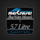 Mercury MerCruiser BlueWater Inboard 5.7 Litre Decal
thunderbolt IV ignition 
5.7L carburetor 
carburetor cover sticker  label