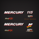 Mercury Racing 115 hp Optimax PRO XS Decal set