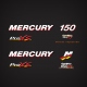 Mercury Racing 150 hp Optimax PRO XS Decal set *