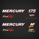 Mercury Racing 175 hp Optimax PRO XS Decal set decals sticker stickers custom built by Mercury Racing 175 xs direct injection high performance PROXS 2006 2007 2008 2009 2010 2011 2012 
2005 2004 2003 2002 2001 2000 1999 1998
