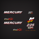 Mercury Racing 225 HP Optimax Pro XS Decal set