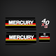 Mercury Racing 40 hp 40xs decal set