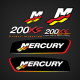 2001-2006 Mercury Racing Alien 200XS direct injection Custom decal set Direct Injection replica for Outboards. This was made custom Mike Nass's 3.0 Liter Cowling. Made to fit HNRB litre carbon fiber cowl (Hauling Nass Race Boats) Designed and manufactured