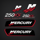 2001-2006 Mercury Racing Alien 250XS direct injection Custom Red decal set Direct Injection replica Outboards made custom Mike Nass's 3.0 Liter Cowling Made fit HNRB litre carbon fiber cowl (Hauling Nass Race Boats) Designed manufactured by Nass. Referenc