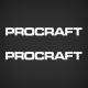 Pro Craft letters Decal Set white 30.750