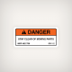 DANGER
STAY CLEAR OF MOVING PARTS
MRP #921759 SR-162
label
decal sticker warning 
2003 sea Ray 340 Sundancer Boat