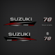 Suzuki 70 Hp 4-Stroke Electronic Fuel Injection decal set
replica for 2009 2010 2011 2012 2013 2014 2015 2016 mark emblem 
DF70 Four Stroke stickers
Outboard engine motor cover label
EFI decal