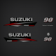 Suzuki 90 Hp 4-Stroke Electronic Fuel Injection decal set
replica for 2009 2010 2011 2012 2013 2014 2015 2016 mark emblem 
DF90 Four Stroke stickers
Outboard engine motor cover label
EFI decal 