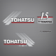 1996-2005 TOHATSU 15 HP DECAL SET M15D2