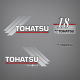 1996-2005 TOHATSU 18 HP DECAL SET M18EZ/M18E2