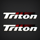 Triton Boats Logo Decal Set - 27.5 Inches long