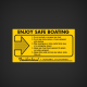 Enjoy Safe Boating Decal 
1971 Klamath 12 DLX
Do not overload or overpower your boat Do not wear boots waders or heavy equipment while boating When carrying gas or other volatile fluids keep a fire extinguisher aboard Always wear Coast Guard approved li